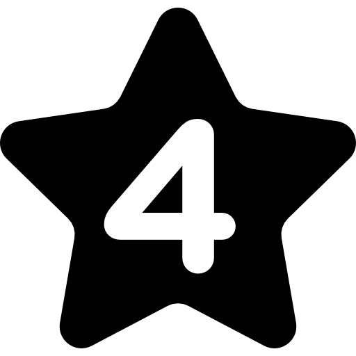 Star with Number Four